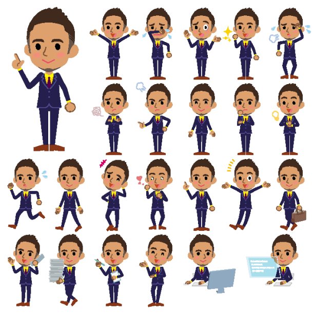 短发商人黑色_1图片下载