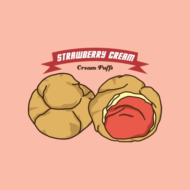 美味的奶油泡芙图片下载