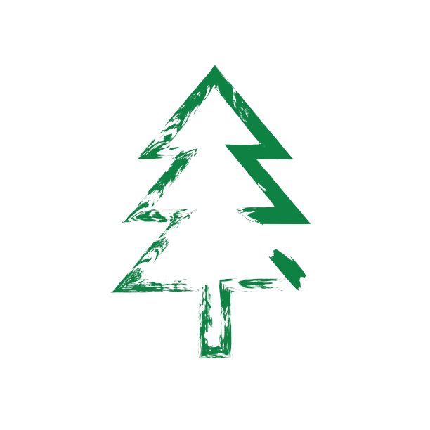 圣诞树垃圾剪影图片下载