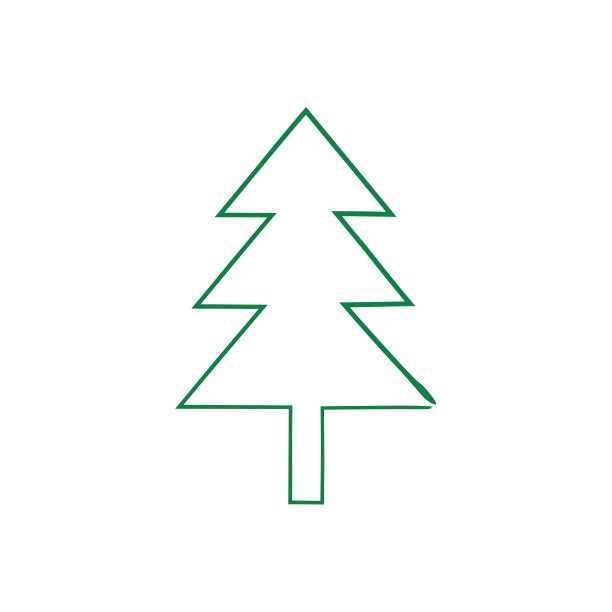 圣诞树垃圾剪影图片下载