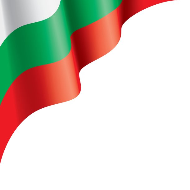 保加利亚国旗，矢量插图在白色的背景图片下载