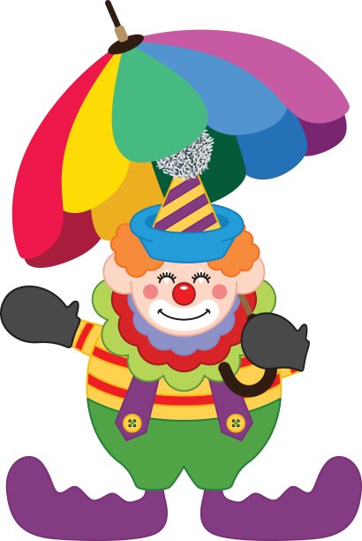 小丑用伞图片下载