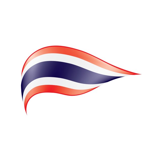 泰国国旗，矢量插图图片下载