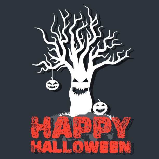 万圣节时间背景概念复古风格。矢量插图设计图片下载