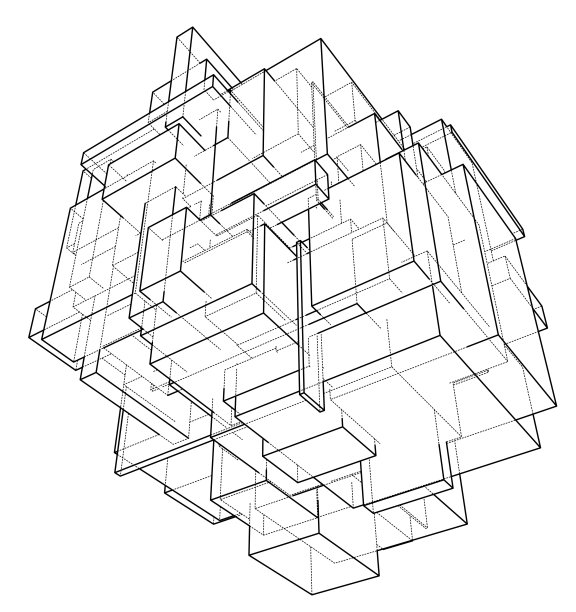 线框盒。素描风格图片下载