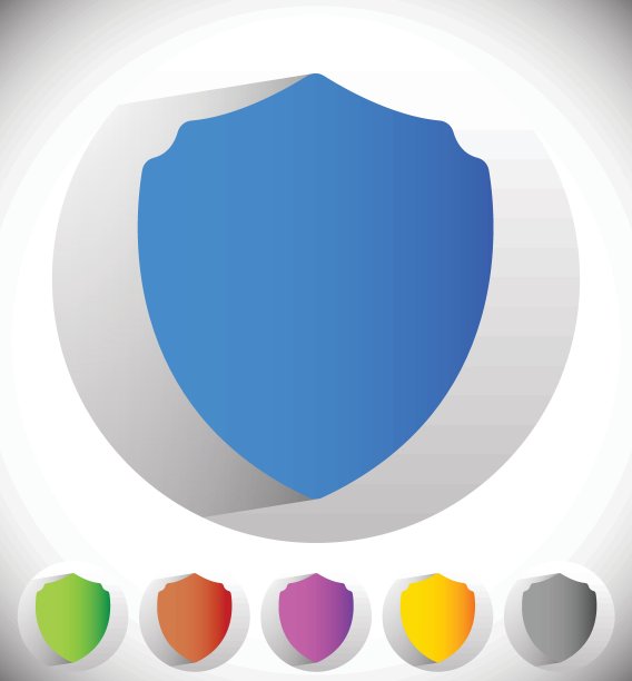 盾形为防护，防护概念。向量。图片下载