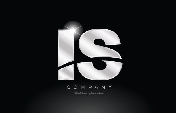 银色字母是I的灰色金属组合字母图片下载