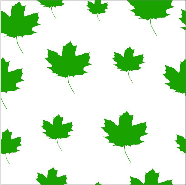 秋天设置的绿色枫叶在白色的背景，矢量版本图片下载