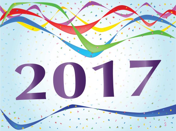 2017丝带和五彩纸屑派对图片下载