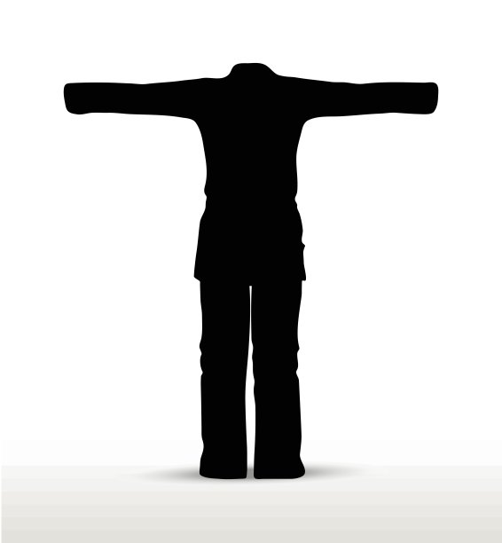 空手道轮廓图片下载