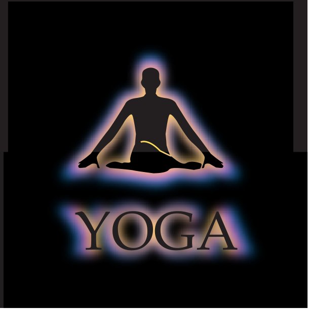 瑜伽姿势在黑暗中发光-牛脸gomukhasana图片下载