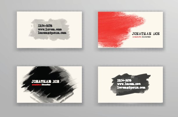 创意名片模板。图片下载