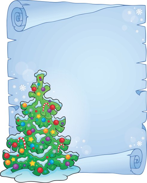 羊皮纸与圣诞树话题5图片下载