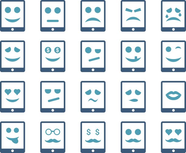 情感移动平板电脑图标图片下载