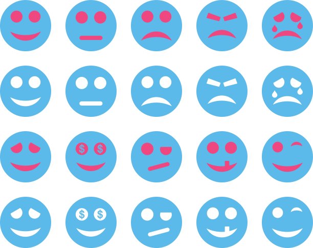 微笑和情感图标图片下载