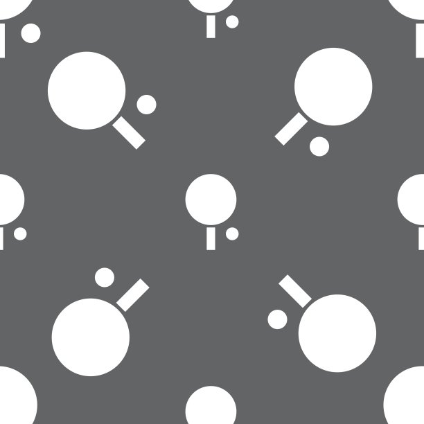 乒乓球的标志。灰色背景上的无缝模式。向量图片下载