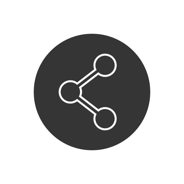 分享线形图标，社交媒体连接矢量图图片下载