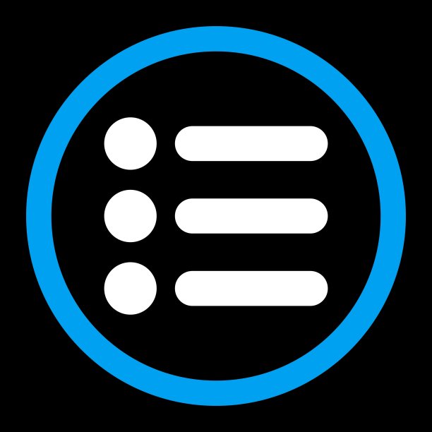 项目平面蓝色和白色的圆形矢量图标图片下载