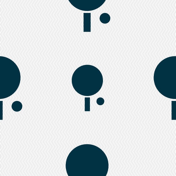 乒乓球的标志。无缝图案与几何纹理。向量图片下载