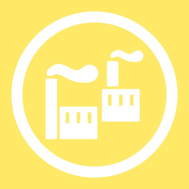 工业平面白色圆形矢量图标图片下载