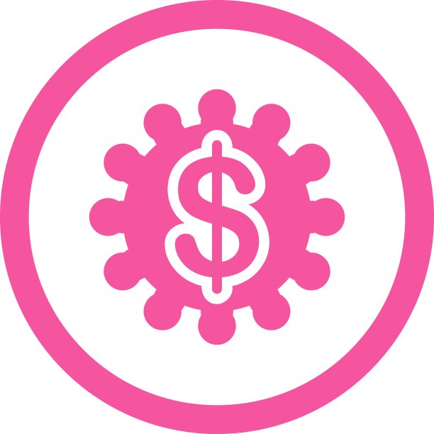 支付选项平粉色圆形矢量图标图片下载