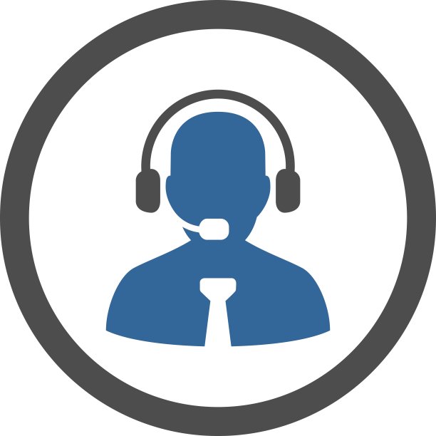 支持聊天平钴和灰色的圆形矢量图标图片下载