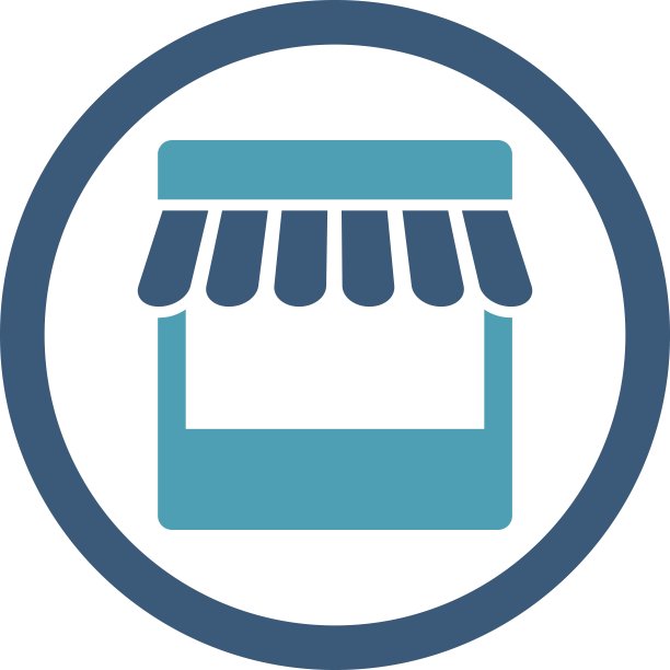 存储平面青色和蓝色的圆形矢量图标图片下载