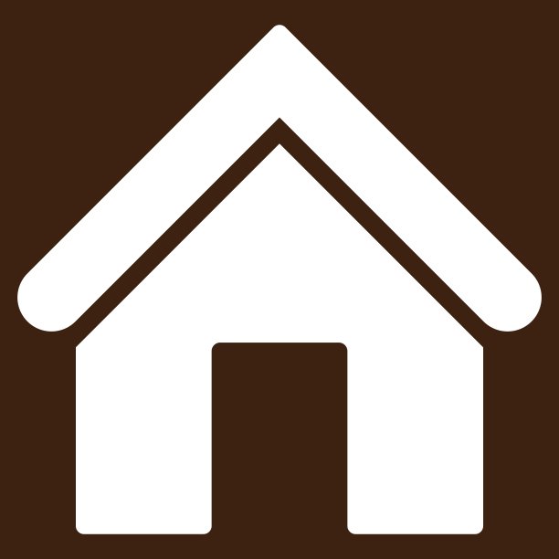 家中平面白色图标图片下载