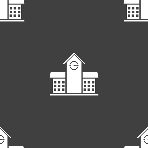 学校专业图标标志无缝背景矢量素材图片下载