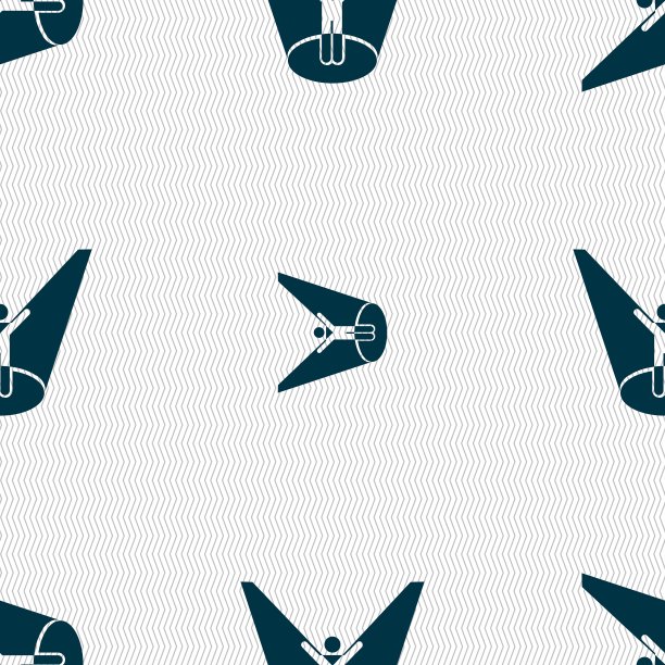 聚光灯下图标符号。无缝图案与几何纹理。向量图片下载