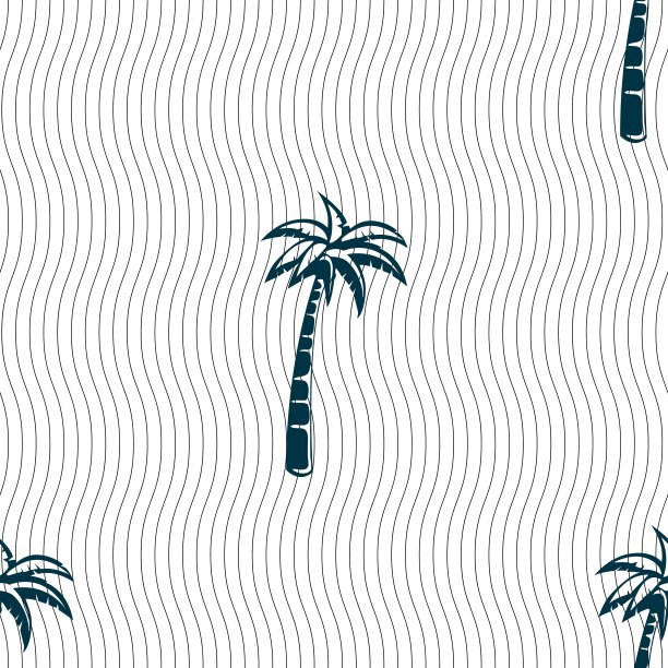 手掌的迹象。无缝图案与几何纹理。向量图片下载