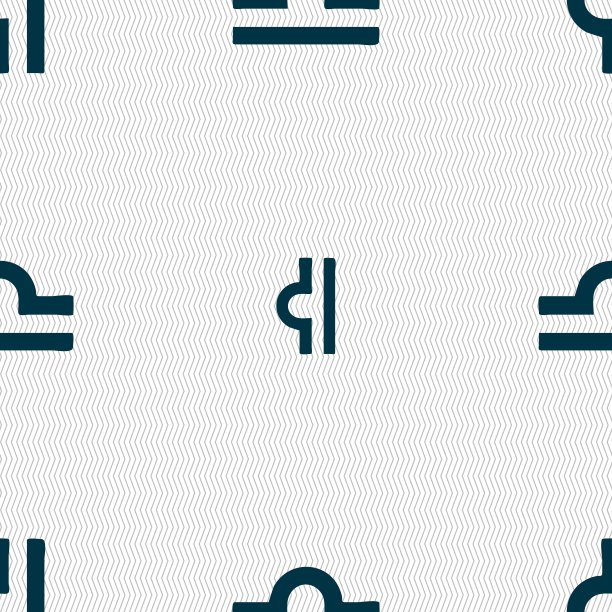 装饰星座天秤座。无缝图案与几何纹理。向量图片下载