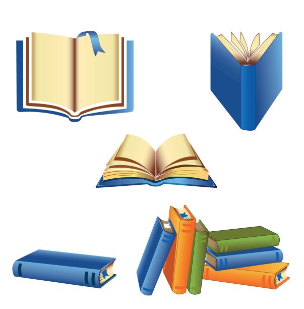 书集。孤立在白色背景上。图片下载