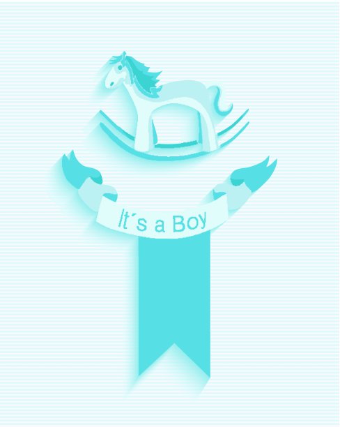 宝宝送礼男孩邀请卡设计图片下载