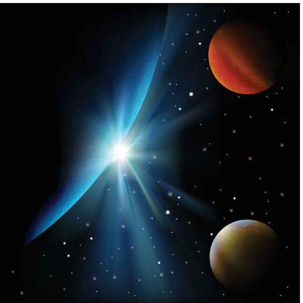 抽象的空间背景与星星图片下载