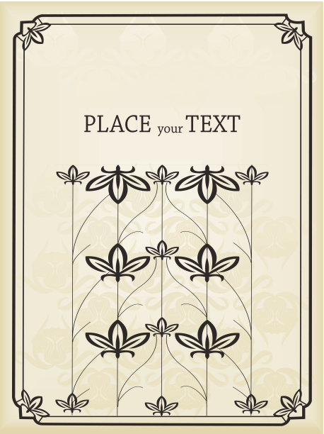 复古元素的框架或书籍封面，卡片向量图片下载