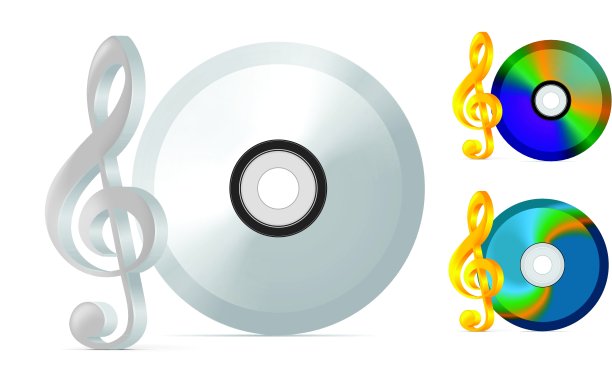 带有高音谱号的光盘图片下载