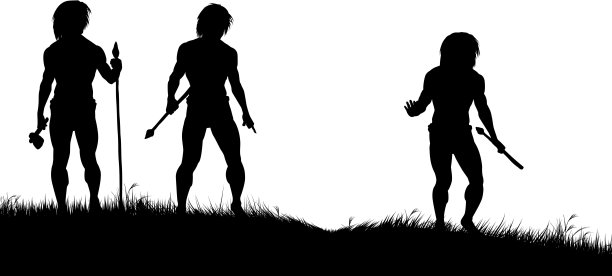 穴居人的猎人图片下载