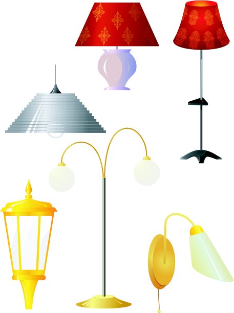 收集矢量插图的灯图片下载