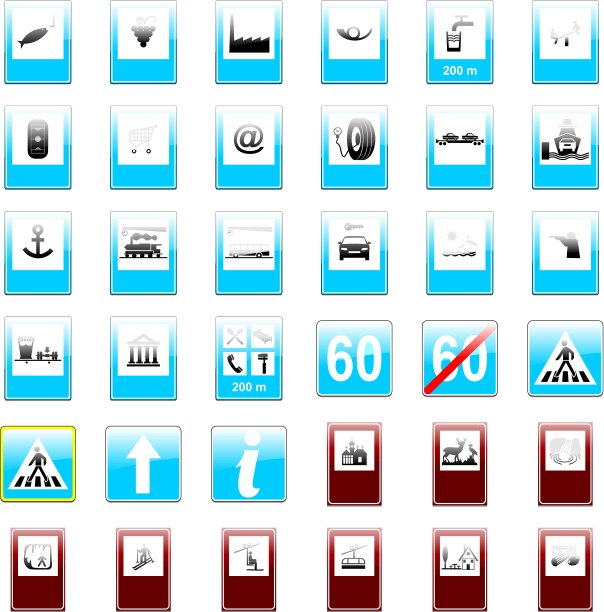 孤立的欧洲路标图片下载