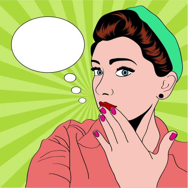 复古波普艺术女孩图片下载