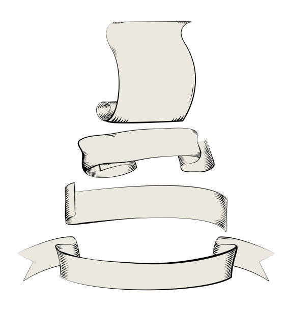 古卷轴插图为条幅图片下载