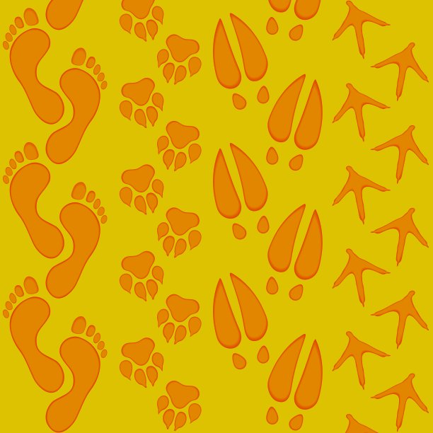 沙滩上的脚印图片下载