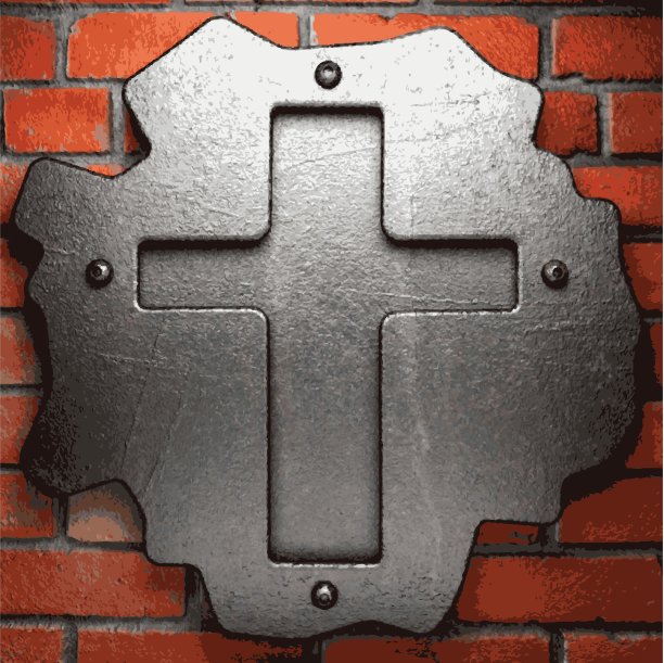 金属和砖块背景图片下载