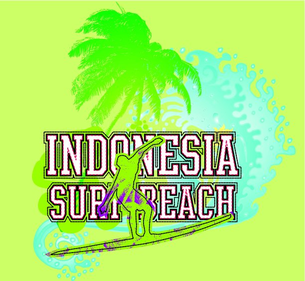 太平洋冲浪冠军俱乐部矢量图形设计图片下载