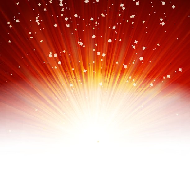 星星和雪花在红色的金色上。每股收益10图片下载