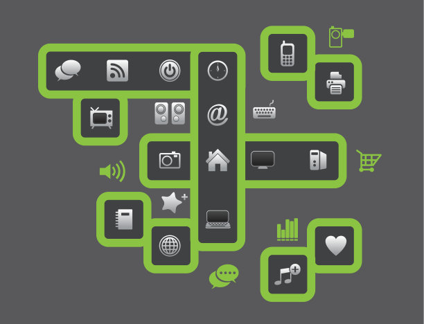 社交网络背景和媒体图标图片下载