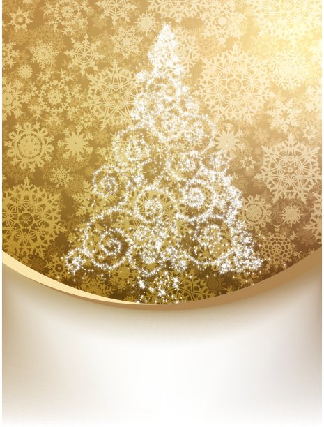 圣诞树，贺卡。EPS 8图片下载