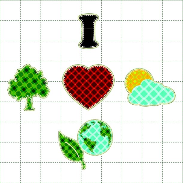 环境图标的集合拼接概念图片下载