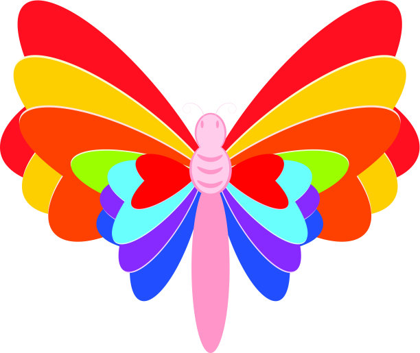 色彩斑斓的蝴蝶向量图片下载